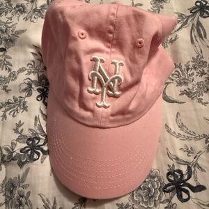 Women's Pink NY Embroidered Cap